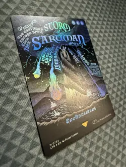 MTG Storm of Saruman #0733 Foil Borderless Poster Mythic UB: TLOTR (LTR) - Image 3