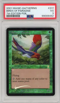 2001 MAGIC THE GATHERING MTG BIRDS OF PARADISE 7TH EDITION FOIL PSA 3 - Image 1