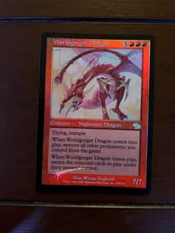 FOIL Worldgorger Dragon | MtG Magic Judgment | English | Near Mint-Mint (NM-M) - Image 1
