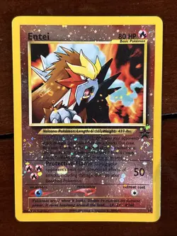 Pokemon Black Star Movie Promo Entei 34 Reverse Holo MP Swirl - Image 1