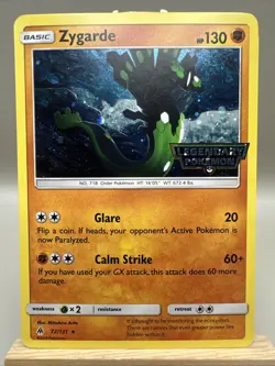 Zygarde 72/131 - EB Games GameStop Promo- Holo Stamped Legendary Pokemon - LP - Image 1