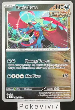 Carte Pokemon RUGIT-LUNE 109/162 Holo Reverse EV5 Ecarlate et Violet TEF FR NEUF - Image 1