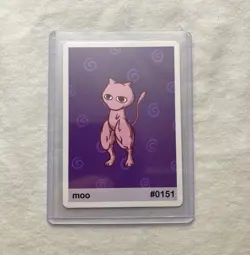 Moo (Mew) #151 - Gen 1 Pookiemoot Fan Art - Pokemon NM - Image 1