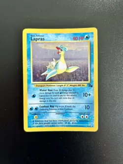 Lapras Holo LP - Pokemon Fossil 10/62 Unlimited Holo Rare - Image 1