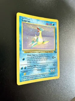 Lapras Holo LP - Pokemon Fossil 10/62 Unlimited Holo Rare - Image 2