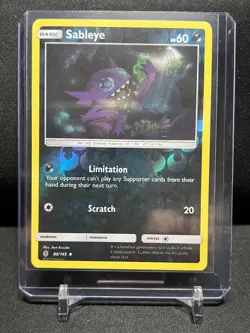 Sableye 80/145 Reverse Holo Pokemon 2017 SM Guardians Rising - LP - Image 1