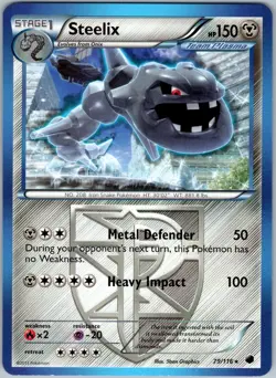 Steelix 79/116 Rare Plasma Freeze Pokemon NM - Image 1
