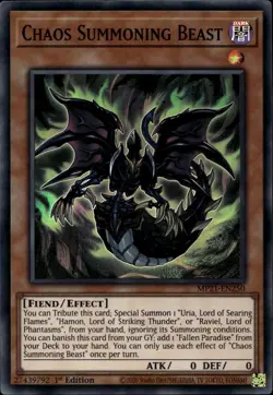 Chaos Summoning Beast 1st Ed Super Rare MP21-EN250 Yu-Gi-Oh! - Image 1