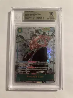 2024 One Piece Wings Of The Captain OP06-118 Roronoa Zoro Manga Art Eng. BGS 10 - Image 1