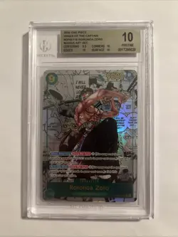 2024 One Piece Wings Of The Captain OP06-118 Roronoa Zoro Manga Art Eng. BGS 10 - Image 2