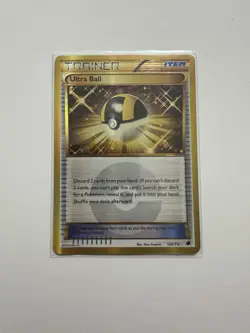 Pokemon TCG Ultra Ball Plasma Freeze 122/116 Secret Rare Card Gold - Image 1