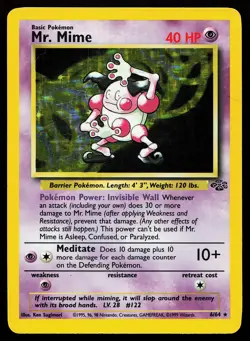 Mr. Mime 6/64 Holo Rare Jungle Pokemon Card - Image 1