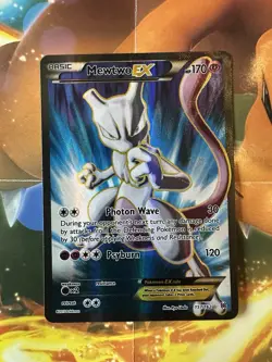 Pokemon Mewtwo EX TCG Full Art Holo Ultra Rare Card Breakthrough 157/162 - Image 1