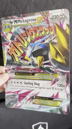 M Metagross EX XY35 Jumbo Cards Holo - Ungraded, MP Condition, Great Centering - Image 2