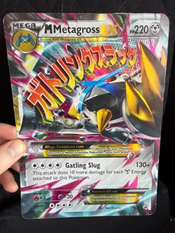 M Metagross EX XY35 Jumbo Cards Holo - Ungraded, MP Condition, Great Centering - Image 4