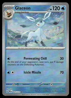 Pokemon Cards Glaceon 025/131 Reverse Holo Prismatic Evolutions Pokeball Rare NM - Image 1