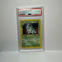 1999 Pokemon Jungle #7 Nidoqueen 1st First Edition Holo Card GRADED PSA 6 NM - Image 2