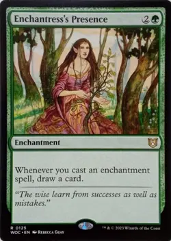 0125 ENCHANTRESS'S PRESENCE RARE WILDS OF ELDRAINE COMMANDER MTG CARD - Image 1