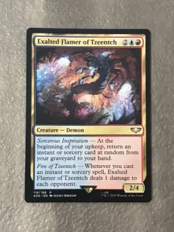 MTG ** Exalted Flamer of Tzeentch ** Universes Beyond: Warhammer 40,000 ( 40K ) - Image 1