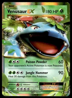 Pokemon TCG XY Evolutions #01/108 Venusaur EX MP+ - Image 1