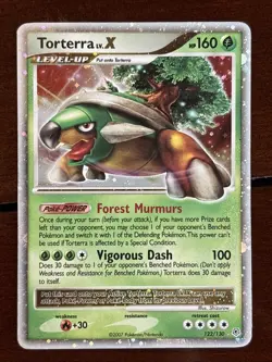 Pokemon Diamond & Pearl Torterra Lv X 122/130 Holo Rare LP - Image 1