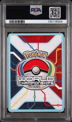2014 POKEMON WORLD CHAMPIONSHIPS PROMO TREVGOR #46 MEW EX PSA 9 - Image 2