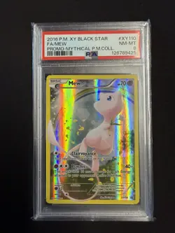 Mew XY110 Mythical Pokemon Collection Black Star Promo Full Art PSA 8 - Image 1
