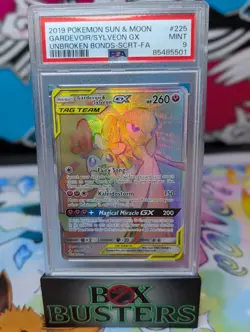 Gardevoir & Sylveon GX - 225/214 - Pokemon Unbroken Bonds Sun Moon Secret PSA 9 - Image 1