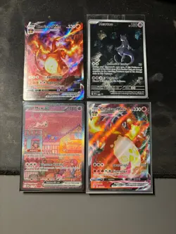 Lotto carte pokemon mew ex 053 charizard vmax mewtwo no psa no gx - Image 1