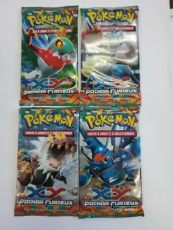 FRENCH POKEMON XY Furious Fists Poings Furieux 4 Boosters pack ART Set - Image 1