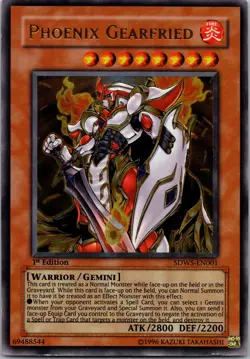 Yugioh Phoenix Gearfried SDWS-EN001 1st Edition Ultra Rare NM - Image 1