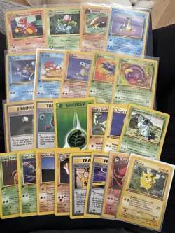 Pokemon Vintage, 1st Edition NON HOLO, 23 Card Lot Fossil, Jungle, Rocket LP/NM - Image 1