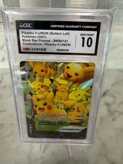 SWSH: Sword & Shield Promo Cards Pikachu V-Union #SWSH141 CGC 10 - Image 1