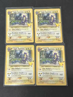 Pokemon Celebrations Light Toxtricity SWSH137 Promo Holo 4 Card Lot - Image 1