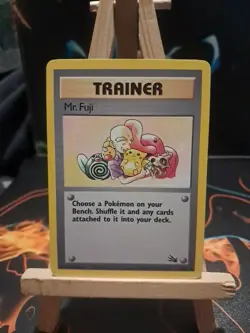 Pokemon TCG Fossil Trainer Card Mr. Fuji, 58/62 - Image 1
