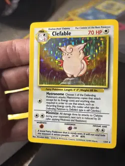 ERROR NO SYMBOL - Clefable 1/64 - Holo Rare Pokemon Card JUNGLE SET - Image 2