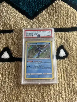 2019 Pokemon Sun & Moon Detective Pikachu Holo Card 9 Greninja PSA 9 - Image 1