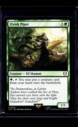 2023 MTG Magic the Gathering LTC Lord of the Rings Commander #82 Elvish Piper - Image 1