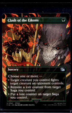 2025 MTG Magic the Gathering Final Fantasy Borderless 341 Clash of the Eikons LP - Image 1