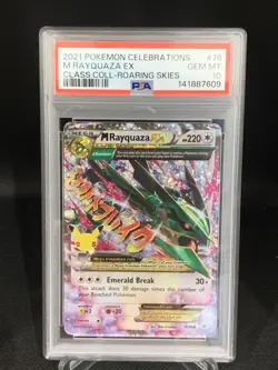 Pokemon TCG M Rayquaza EX Celebrations Card 76/108 PSA 10 - Image 1