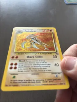 Pokemon TCG Kabutops Holo Rare Card 9/62 Fossil Unlimited 1999 MP - Image 1