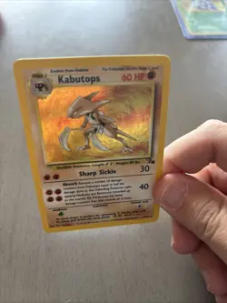 Pokemon TCG Kabutops Holo Rare Card 9/62 Fossil Unlimited 1999 MP - Image 2