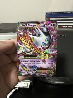 Pokemon Mega M Gengar EX Black Star Promo Shiny Holo - Image 1
