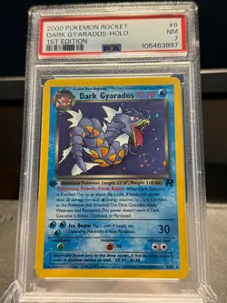 Pokemon TCG Dark Gyarados - Holo 1st Edition #8, Team Rocket PSA 7 - Image 1