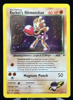 Pokemon - Rocket’s Hitmonchan - #11/132 - Gym Heroes - Holo Rare - Unlimited - Image 1