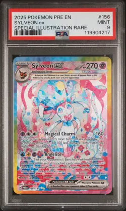 Sylveon EX 156 PSA 9 Mint Prismatic Evolutions SIR Pokemon 156/131 - Image 1
