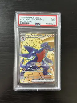 Pokemon TCG Cynthia’s Garchomp ex - Destined Rivals 215/182 - PSA 9 - Ultra Rare - Image 1