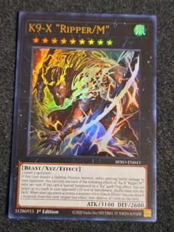 Yugioh K9 - X Ripper/M BPRO-EN043 1st Edition Ultra Rare NM In Hand - Image 1