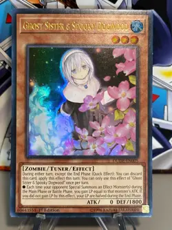 YuGiOh Ghost Sister & Spooky Dogwood DUDE-EN005 1st Edition Ultra Rare - Image 1