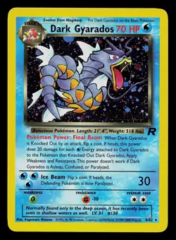Pokemon Card - Dark Gyarados (Prerelease) Stamp WoTC Promo 8/82 Holo Rare - Image 1